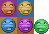 creative colors a emoticon with 25 colors 