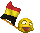 this emoticon waving a belgian flag