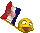 this emoticon waving a croatian flag