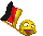 Happy Germany Flag Emoticon pixelled by Gomotes