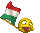 this emoticon waving a italian flag