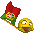 this emoticon waving a portuguese flag