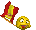 this emoticon waving a spanish flag