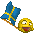 this emoticon waving a swedish flag