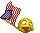 this emoticon swing a american flag