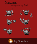 Demon emoticons for your communications Demon emotions from Gomotes