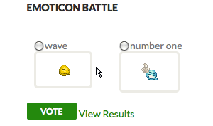how to vote on the emoticon battle