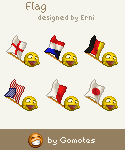 Flag emoticons for your communications Flag emotions from Gomotes