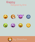 Happy emoticons from Gomotes